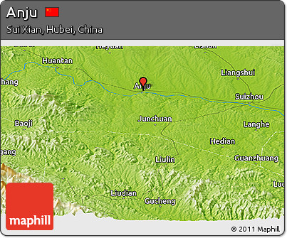 Physical Panoramic Map of Anju