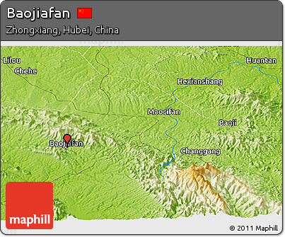 Physical Panoramic Map of Baojiafan