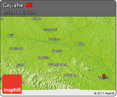 Physical Panoramic Map of Gejiahe