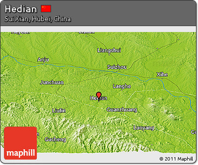 Physical Panoramic Map of Hedian