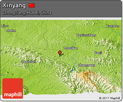 Physical Panoramic Map of Xinyang