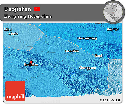 Political Panoramic Map of Baojiafan