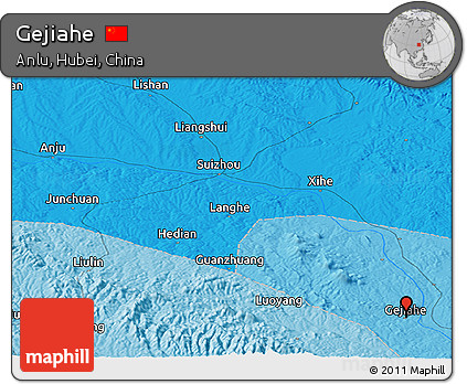 Political Panoramic Map of Gejiahe