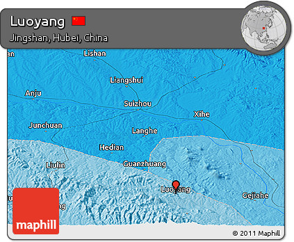 Political Panoramic Map of Luoyang
