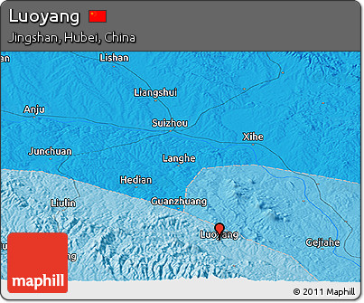 Political Panoramic Map of Luoyang