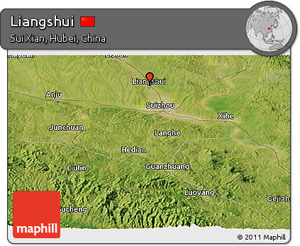 Satellite Panoramic Map of Liangshui