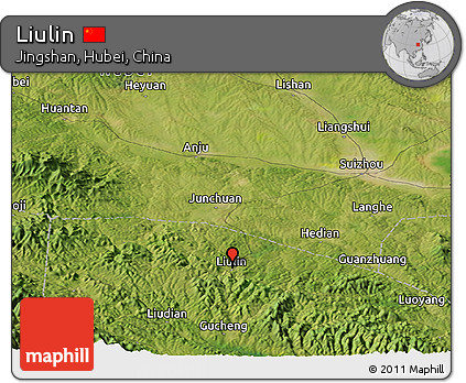 Satellite Panoramic Map of Liulin
