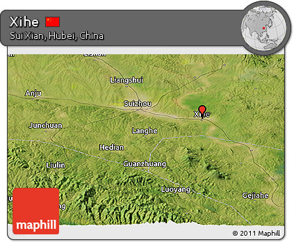 Satellite Panoramic Map of Xihe