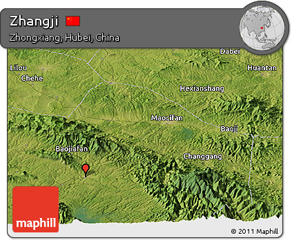 Satellite Panoramic Map of Zhangji