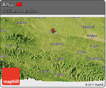 Satellite Panoramic Map of Anju