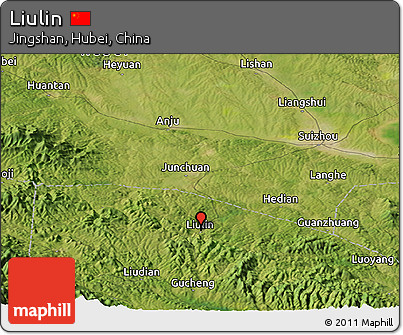 Satellite Panoramic Map of Liulin
