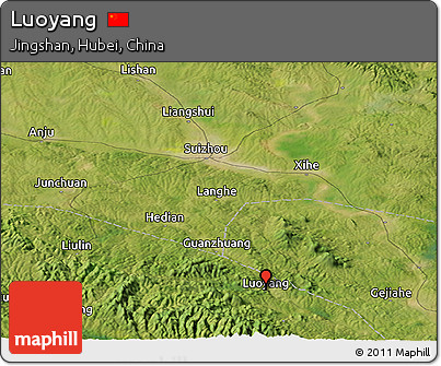 Satellite Panoramic Map of Luoyang