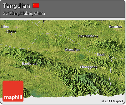 Satellite Panoramic Map of Tangdian