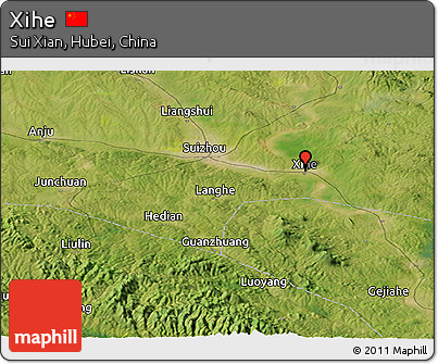Satellite Panoramic Map of Xihe