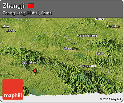 Satellite Panoramic Map of Zhangji
