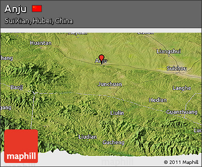 Satellite Panoramic Map of Anju