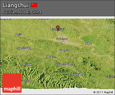 Satellite Panoramic Map of Liangshui