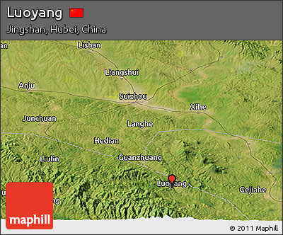 Satellite Panoramic Map of Luoyang