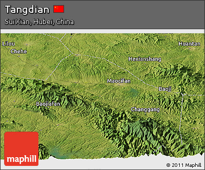 Satellite Panoramic Map of Tangdian