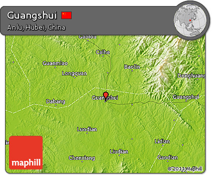 Physical 3D Map of Guangshui