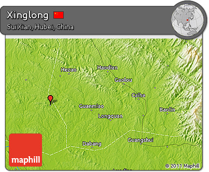 Physical 3D Map of Xinglong