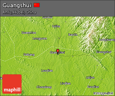 Physical 3D Map of Guangshui