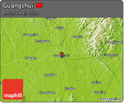 Physical 3D Map of Guangshui