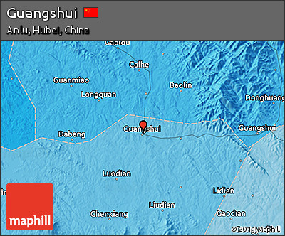 Political 3D Map of Guangshui