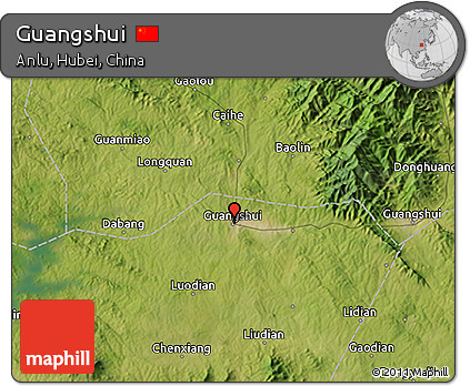 Satellite 3D Map of Guangshui