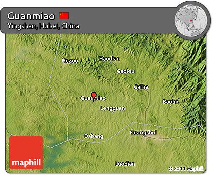 Satellite 3D Map of Guanmiao