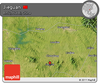 Satellite 3D Map of Jieguan