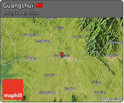 Satellite 3D Map of Guangshui