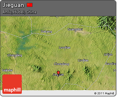 Satellite 3D Map of Jieguan