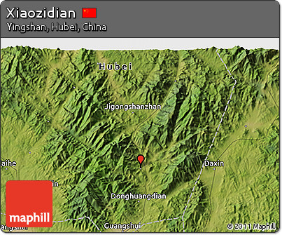 Satellite 3D Map of Xiaozidian