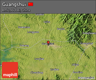 Satellite 3D Map of Guangshui