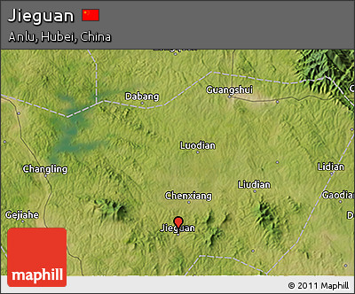 Satellite 3D Map of Jieguan