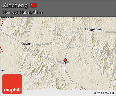 Shaded Relief 3D Map of Xincheng