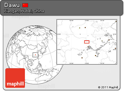 Blank Location Map of Dawu