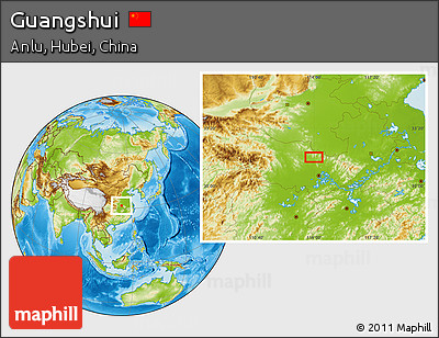 Physical Location Map of Guangshui