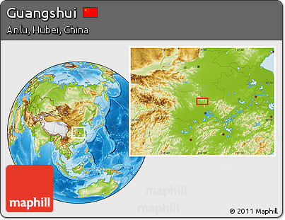 Physical Location Map of Guangshui