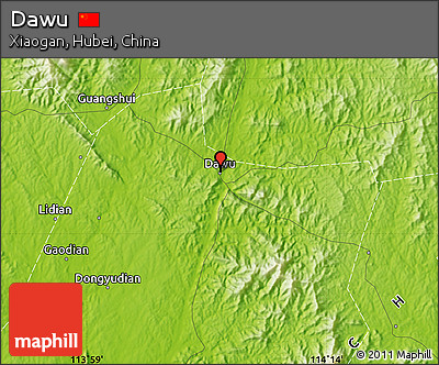 Physical Map of Dawu