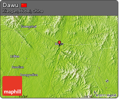 Physical Map of Dawu
