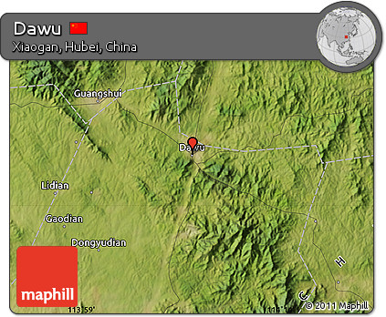 Satellite Map of Dawu