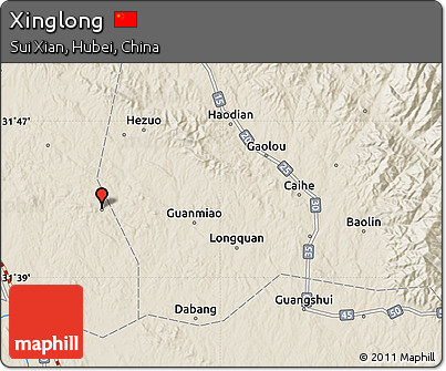 Shaded Relief Map of Xinglong