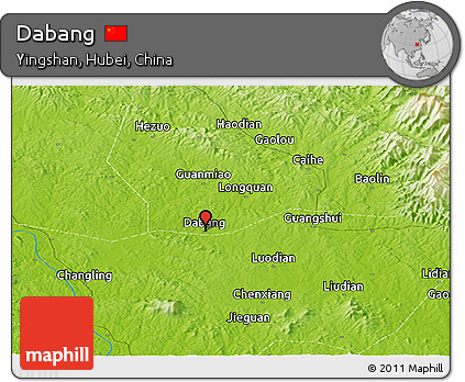 Physical Panoramic Map of Dabang