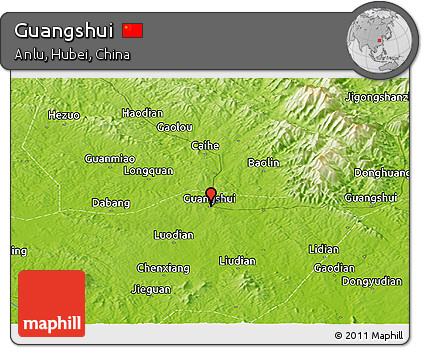 Physical Panoramic Map of Guangshui