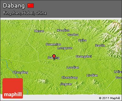 Physical Panoramic Map of Dabang
