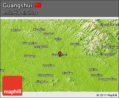 Physical Panoramic Map of Guangshui