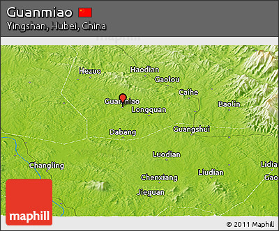 Physical Panoramic Map of Guanmiao