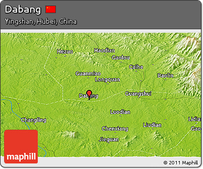 Physical Panoramic Map of Dabang
